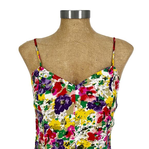 Vintage 90s Floral Romper Mini Playsuit Flowy Wide Leg size Small - Picture 5 of 11